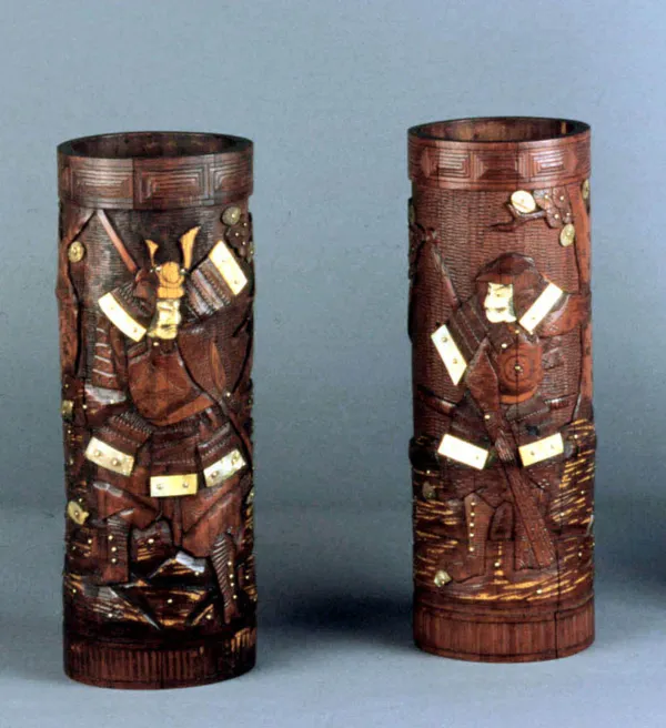 Autor nierozpoznany, Para pojemników na pędzle, poł. XIX w.