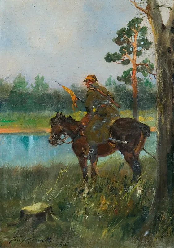 Jerzy Kossak, UŁAN NA WIDECIE, 1933