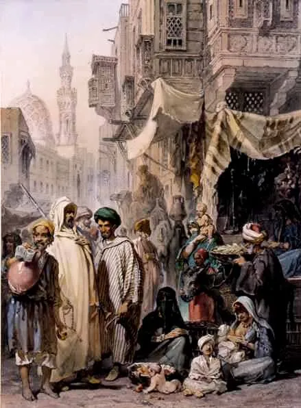 Amadeo Preziosi, Uliczka w Kairze, 1871