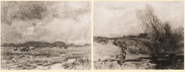 Roman Kochanowski, NA ŁĄCE I PEJZAŻ NADWODNY (para obrazów)