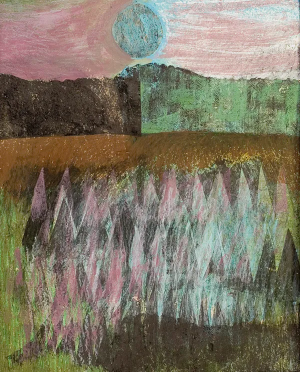 Jolanta Johnsson, Pejzaż z niebieskim słońcem