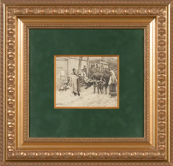 Antoni Piotrowski, SCENA ULICZNA Z MAŁEGO MIASTECZKA