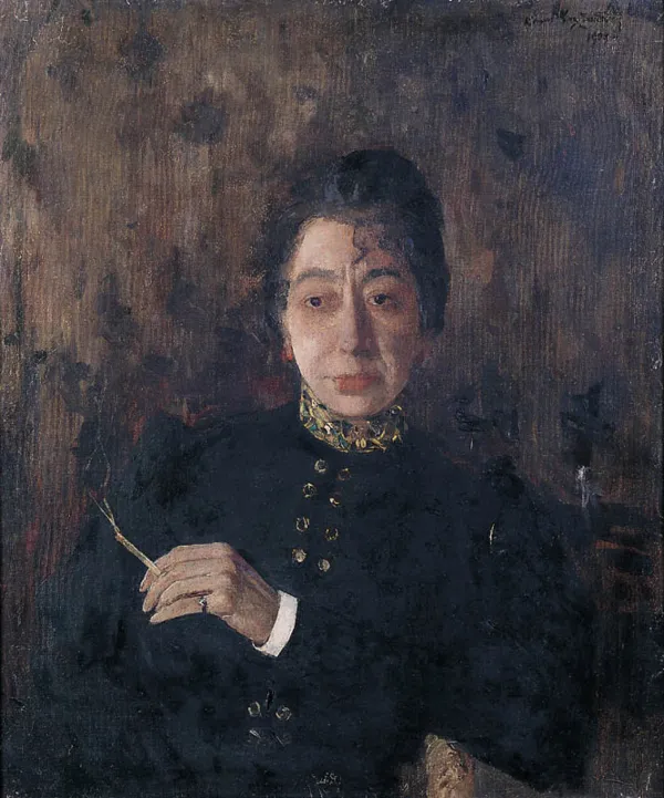 Konrad Krzyżanowski, PORTRET PANI Z PAPIEROSEM, 1909
