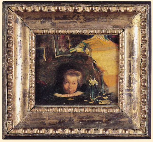 Konrad Krzyżanowski, NARZECZONA ARTYSTY PRZY LAMPIE, 1905