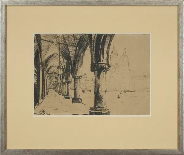 Autor nierozpoznany, WIDOK NA KOŚCIÓŁ MARIACKI