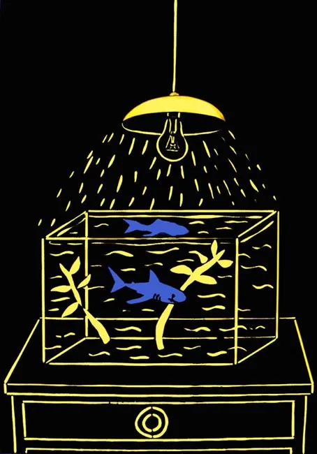 Jacek Łydżba, Akwarium z rekinami, 1996