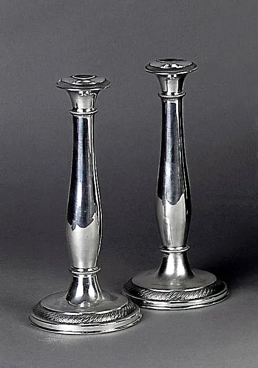 Autor nierozpoznany, Para lichtarzy, ok. 1860