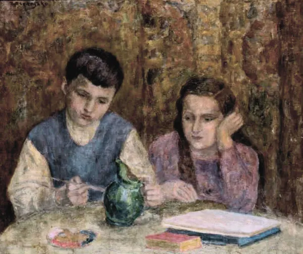 Zbigniew Pronaszko, Portret dwojga dzieci, 1953