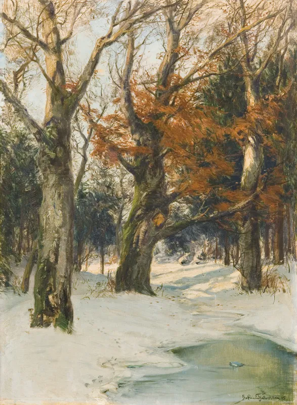 Franz Friedrich  Hoffmann-Fallersleben, BUKI W ZIMOWYM SŁOŃCU, 1905