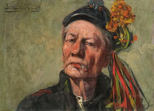 Ludwik Stasiak, AUTOPORTRET W STROJU KRAKOWSKIM 