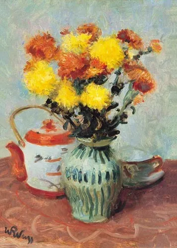 Wojciech Weiss, Martwa natura z wazonem chryzantem