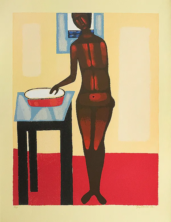 Jerzy Nowosielski, Akt z miską, 1999