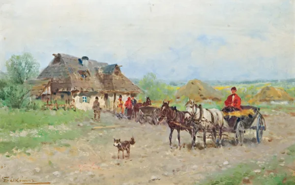 Adam Setkowicz, PRZED KARCZMĄ, ok. 1920 