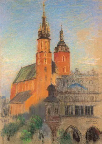 Leon Wyczółkowski, Widok na Sukiennice i Kościół Mariacki