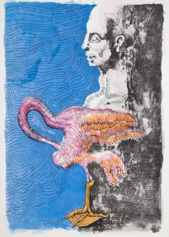 Jan Lebenstein, Kompozycja z flamingiem