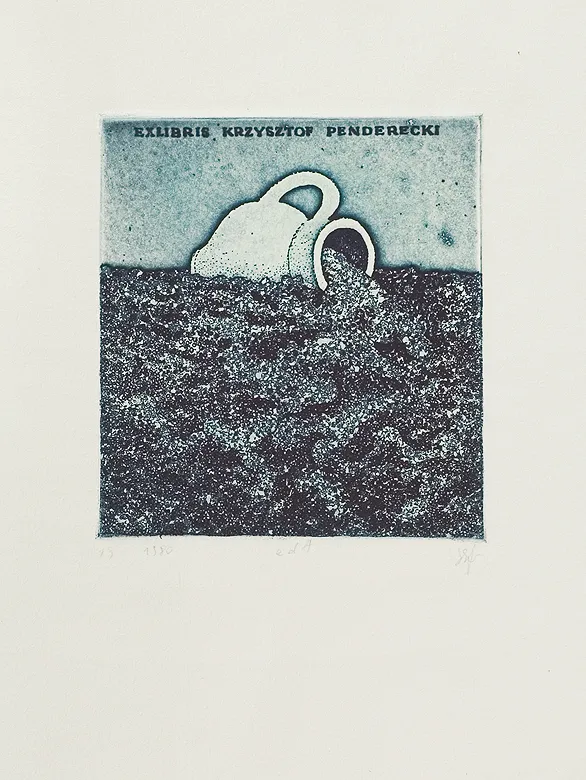 Stasys Eidrigevičius, Ex libris Krzysztofa Pendereckiego, 1980