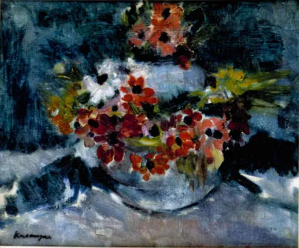 Pinchus Krémegne, Anemony  w wazonie, 1928