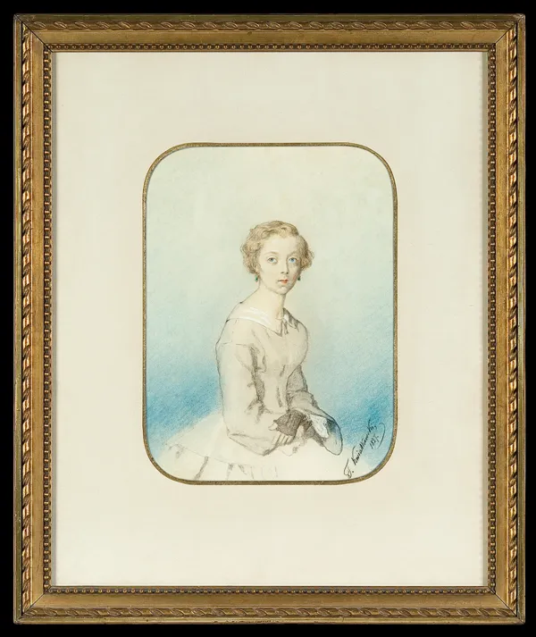 Teofil Kwiatkowski, PORTRET DZIEWCZĘCY, 1857