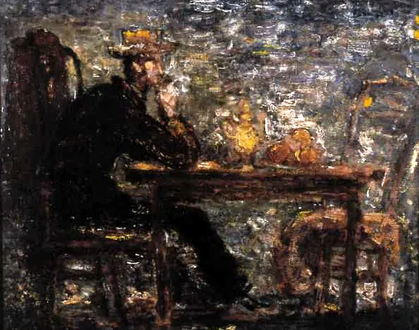 Stanisław Eleszkiewicz, Mężczyzna przy stole, 1943