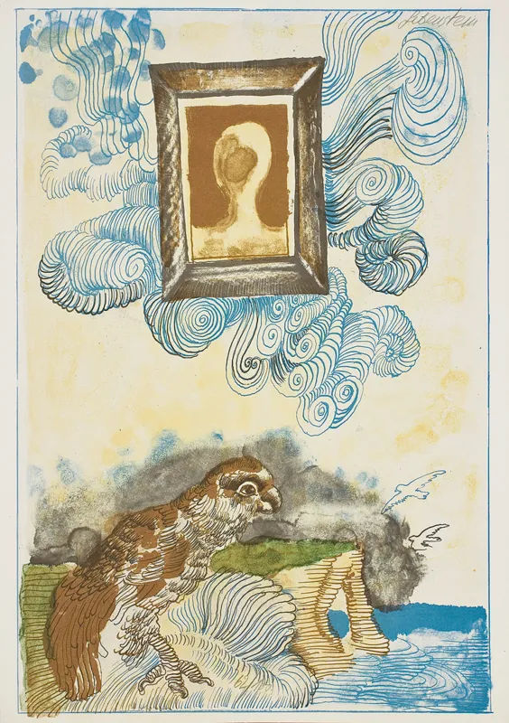 Jan Lebenstein, Kompozycja z obrazem i ptakiem