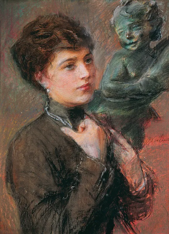 Teodor Axentowicz, Dama z amorkiem