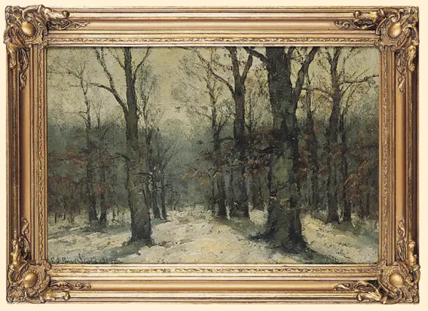 Raphael Oskar  Unverdross, ZIMA W BUKOWYM LESIE, 1915