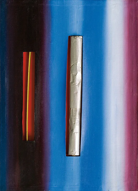 Marian Bogusz, PŁÓTNO + BLACHA + DRZEWO, 1965