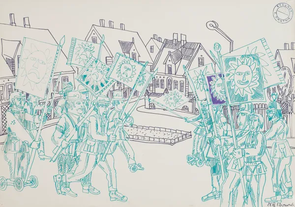 Edward Dwurnik, Rycerze słońca, 1969