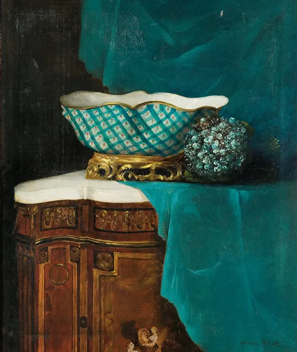 Germain Théodule Ribot, MARTWA NATURA Z KWIATEM HORTENSJI