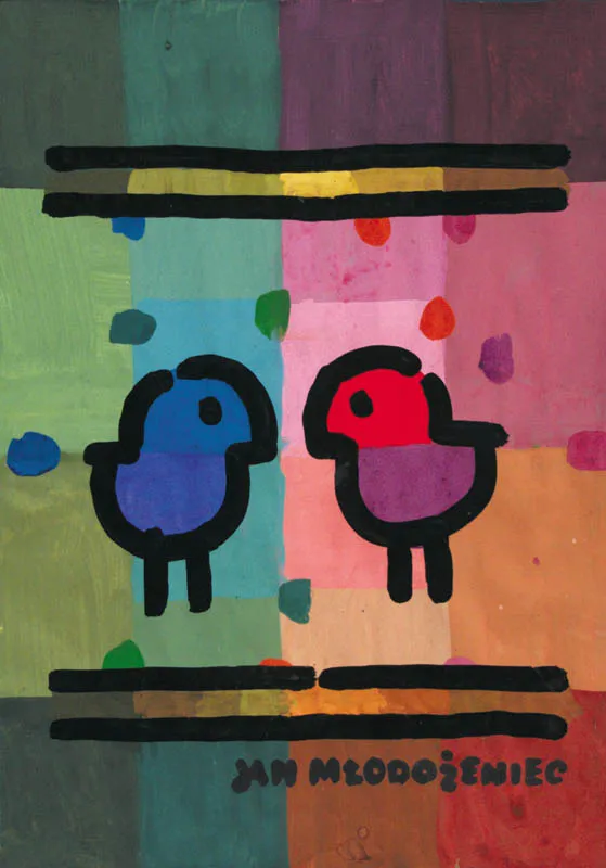 Jan Młodożeniec, Bez tytułu (ptaszki), lata 90.