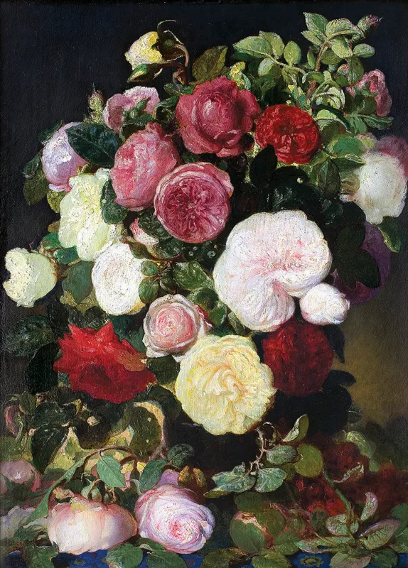 Teofil Kwiatkowski, MARTWA NATURA. RÓŻE, 1867