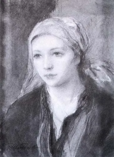 Teodor Axentowicz, Dziewczyna w chustce