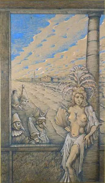 Jan Lebenstein, PUCINELLA I PIĘKNOŚĆ (PUCINELLA ET BEAUTÉ), 1990