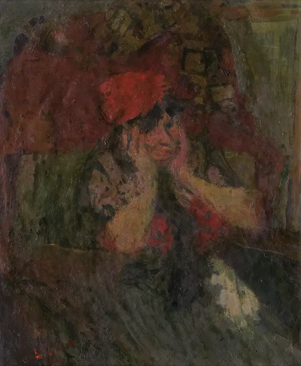 Eugeniusz Eibisch, DZIEWCZYNA W CZERWONEJ CZAPECZCE, 1961