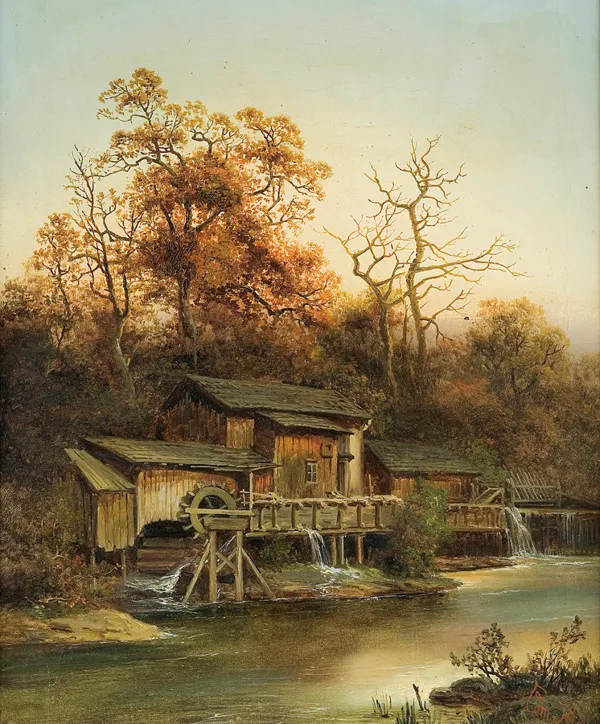 Edmund  Höd, STARY MŁYN W GÓRACH, 1875 