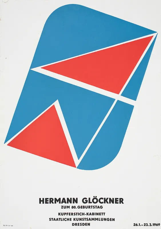 Hermann Glöckner, Plakat wystawy: Hermann Glöckner zum 80., 1969