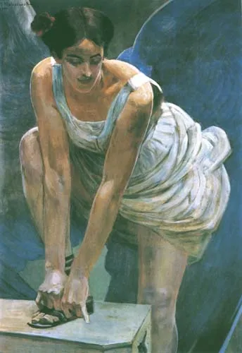 Jacek Malczewski, Nike zawiązująca sandał