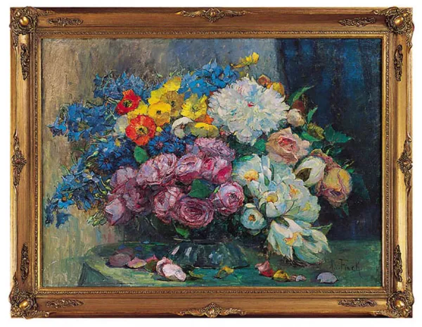 Adele  von Finck, BUKIET RÓŻNOBARWNYCH KWIATÓW, po 1920