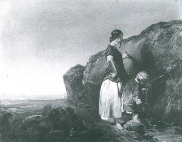 Mathias Adolf Charlemont, Kobieta i dziecko u źródła