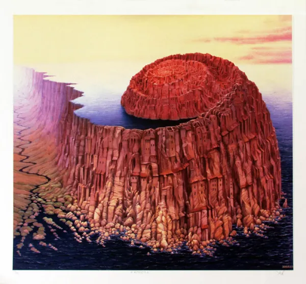 Jacek Yerka, Amonit, 1989