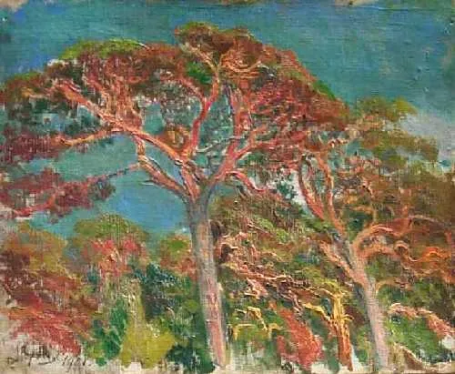 Leon Wyczółkowski, Sosny z Połągi, 1908