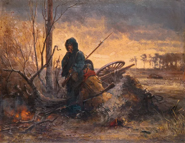 Eugen Adam, Żołnierze przy ognisku