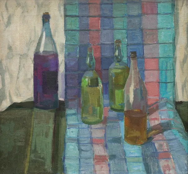 Andrzej Wróblewski, MARTWA NATURA Z BUTELKAMI, 1954