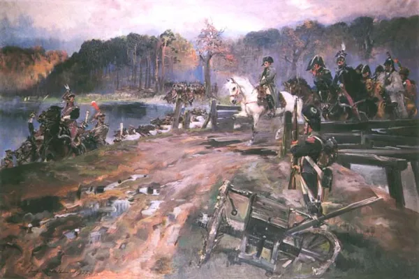 Jerzy Kossak, Przejście przez Niemen