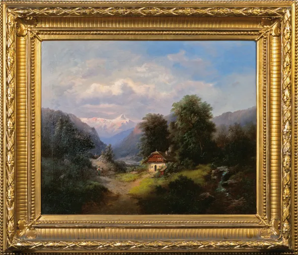 Gustav Barbarini, 74. Pejzaż górski z domkiem