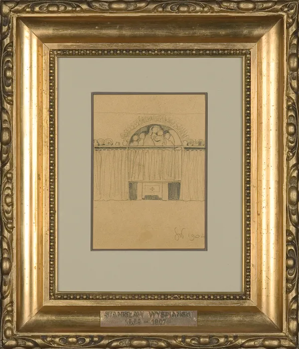 Stanisław Wyspiański, FRAGMENT WNĘTRZA - ŚCIANA Z KOTARĄ, 1904