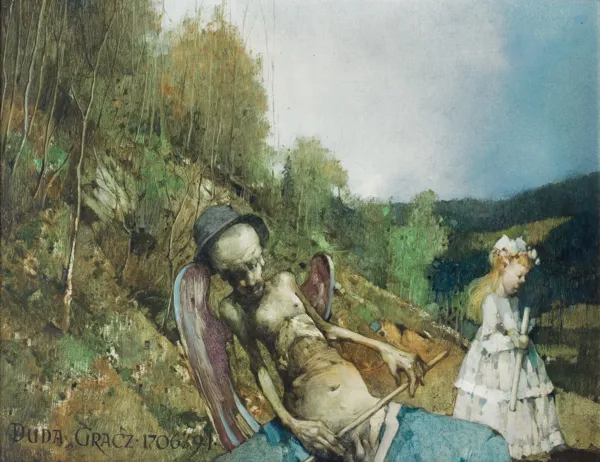 Jerzy Duda Gracz, OBRAZ 1706 WIEŚ OCHOTNICA-UPADŁY ANIOŁ PRZYDROŻNY