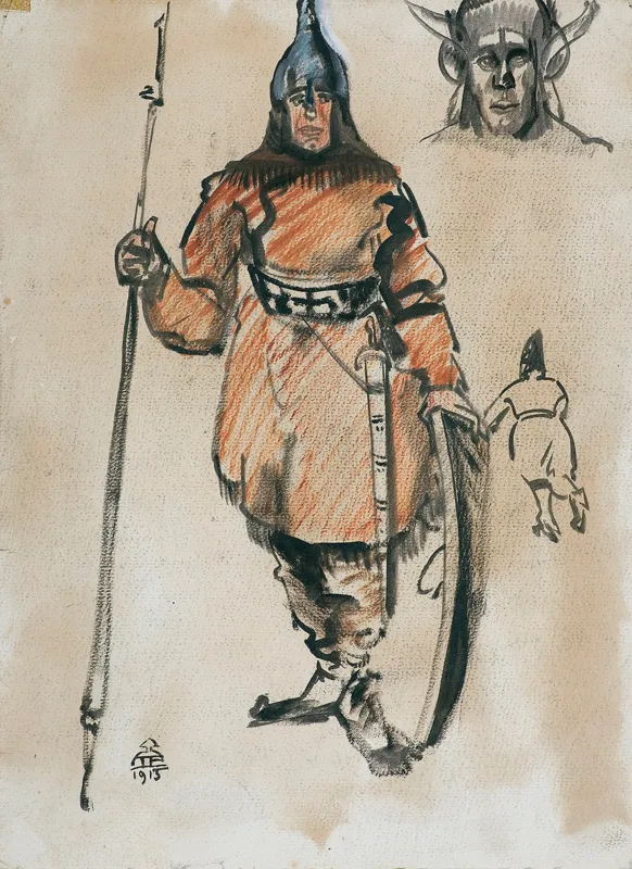 Tadeusz Pruszkowski, SZKIC DO OBRAZU PIASTUNY, 1915