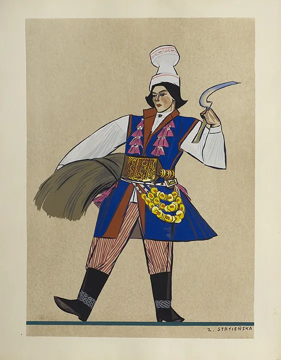 Zofia Stryjeńska, Praca z teki Polish Peasants’Costumes,1939