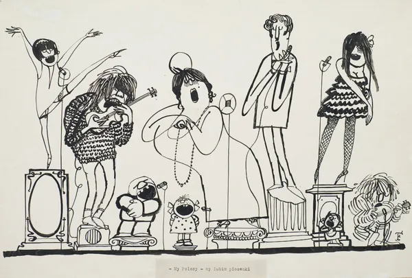 Jerzy  Flisak, My Polacy – my lubim piosenki (rysunek saty